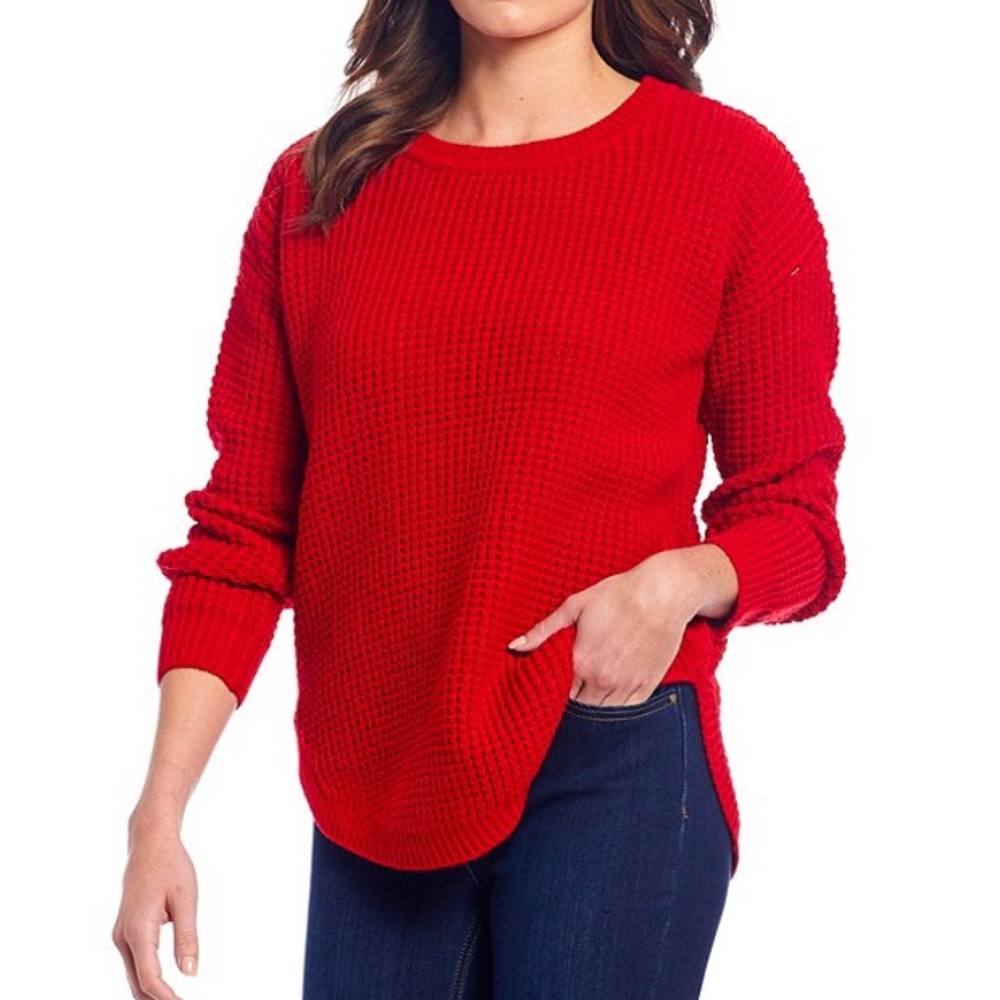 🎁🎅🏻 Soft Acrylic Crew Neck Waffle Knit Pullover